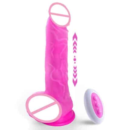 Remote Control Realistic Soft Penis Vibrating Dildo
