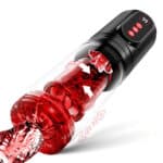 Red TPE Pocket Pussy Sex Machine Penis Pump