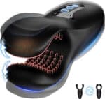 Dual-Headed Bite Vibrator Penis Stroker 360° Training Portable Male Masturbator Stimulator Adult Sex Toys