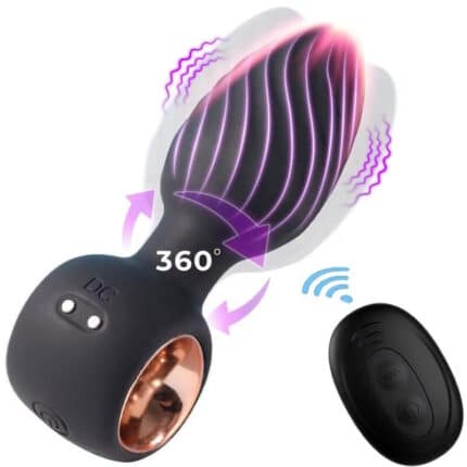 Pull Ring Rotating Anal Plug Vibrator