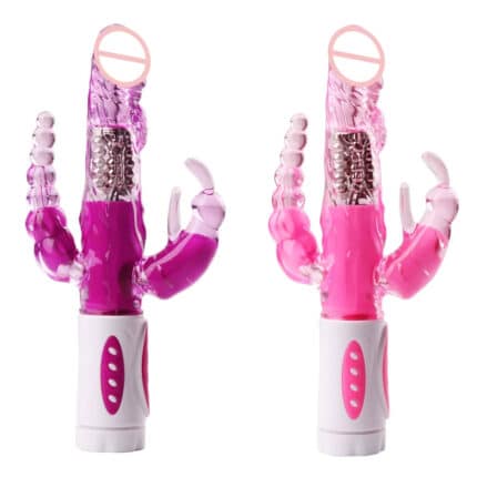 Electric G-Spot Rabbit Vibrator with Clitoris & Anal Stimulator Vagina Sex Toy