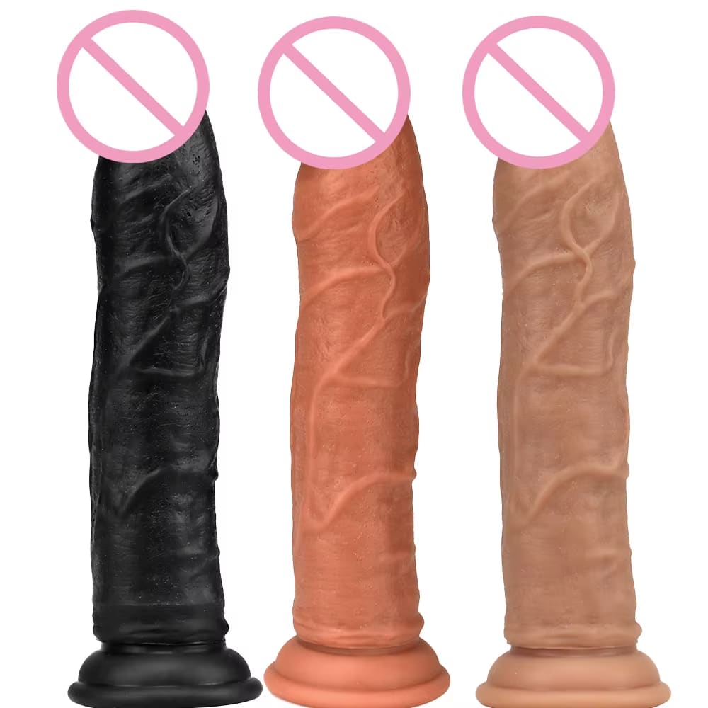 where-to-buy-Realistic-Dildo-from-china-supplier-5-13 Soft Realistic Dildo with Suction Cup – Jelly Black Rubber Adult Erotic Sex Toy