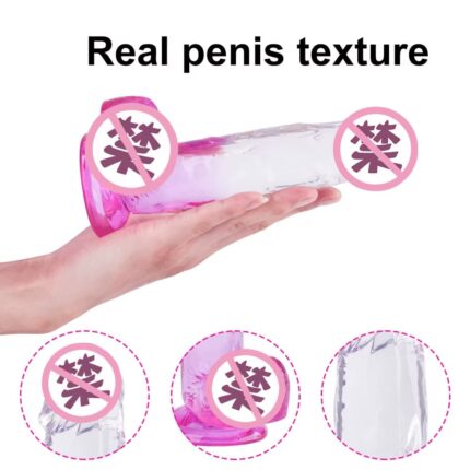 Realistic Jelly Dildos Suction Cup Silicone Penis Sex Toys