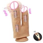 Remote Realistic Double Dildo Vibrator Huge