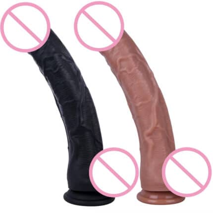 12in Liquid Silicone Realistic Penis Dildo – Soft, Thrusting, Lifelike Sex Toy