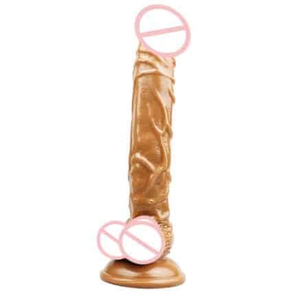Artificial Realistic Penis – Big Soft 10 Inch Dildo for Women, Curved Silicone Dildo