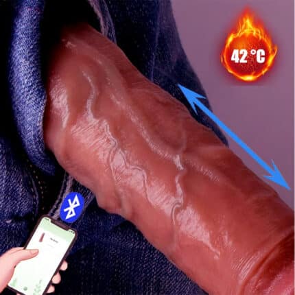 LOVE Dildo 8 Inch – Huge Realistic Silicone Vibrating Thrusting Strap-On Dildo