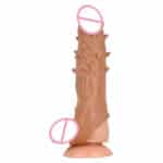 Reusable Realistic Dildo Sleeve Silicone Ejaculation Delay Long Wearable Sleeve Condom Penis Enlargement Toy
