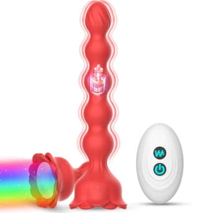 Remote Control Prostate Massager Rose Anal Toy