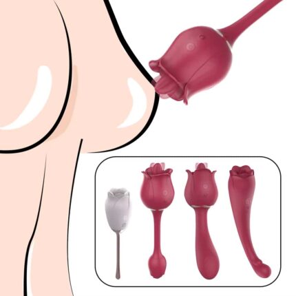 New Clitoral Sucker Vibrator Rose Tongue G-Spot & Vagina Licking Toy