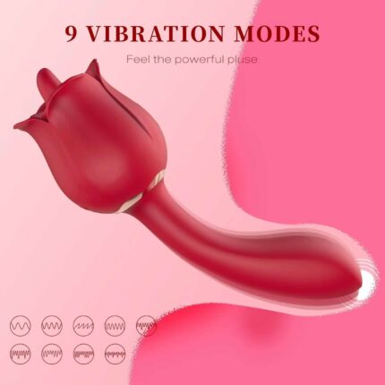 Wholesale Red Rose Vibrator Clitoris & G-Spot Female Masturbator