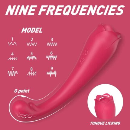 High Quality Nipple Stimulate Rose Vibrator Licking Tongue Sex Toy
