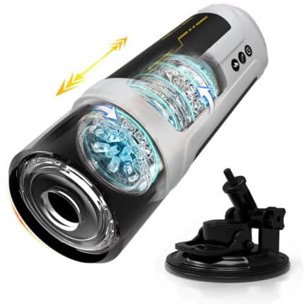 Telescopic Rotating Pocket Pussy Penis Auto Male Stroker