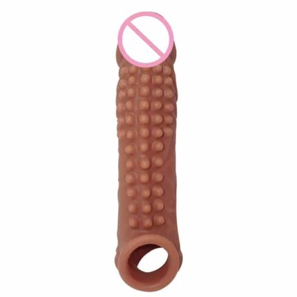 Fantasy Dragon Penis Sleeve Brown Silicone Dildo Cover for Men