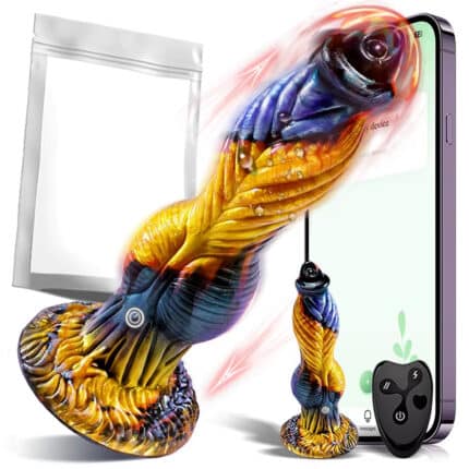 APP Remote Control Telescopic Vibration Butt Plug Giant Silicone Anal Plug