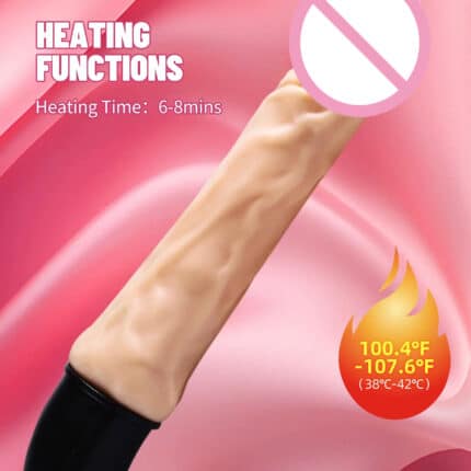 3-in-1 Silicone Dildo Vibrator – Heating Flexible Sex Toy