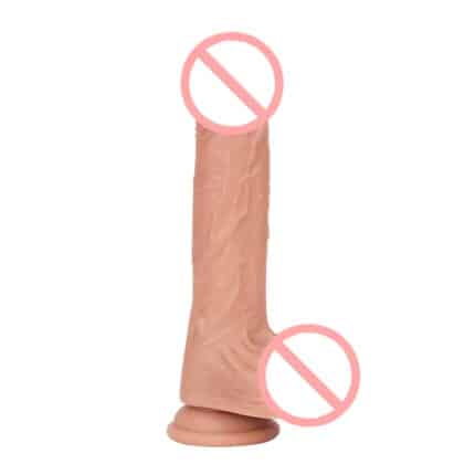 Realistic Retractable Silicone Dildo – Telescopic Vibrator