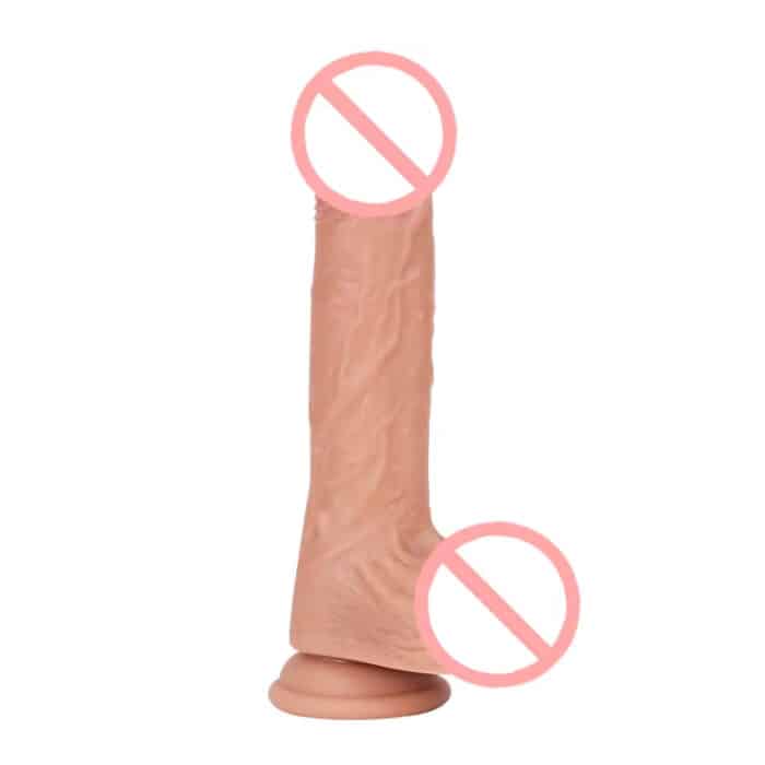 Realistic Retractable Silicone Dildo – Telescopic Vibrator