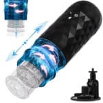 USB DC Charging Automatic Telescopic Rotating Silicone Male Masturbator Cup