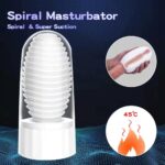 Male Masturbator with Heating Rod Reusable Pocket Pussy Warming Toy