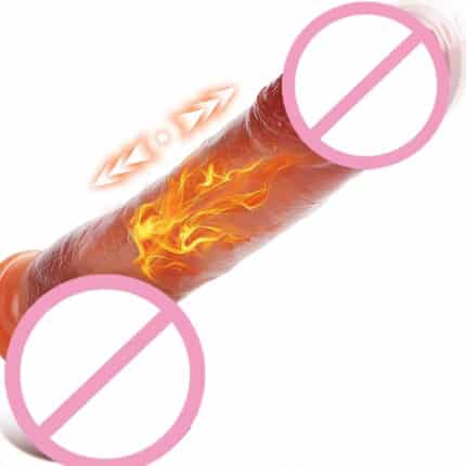 Heating Remote Control Silicone Penis Dildo