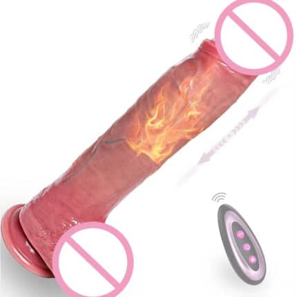 Thrusting Heating Dildo – Realistic Silicone Sex Toy