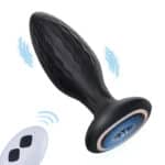 Anal Plug Silicone Vibrator with LED Light