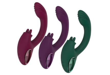 Rechargeable Dual Motor Clit Massager G-Spot Rabbit Silicone Vibrator