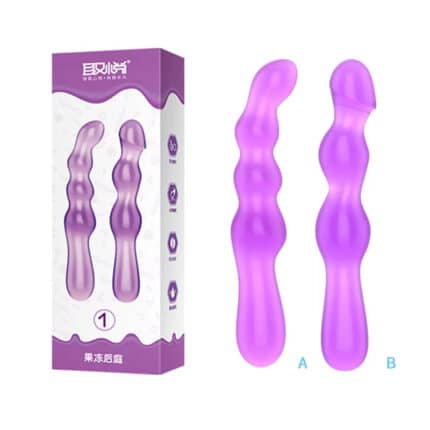 Jelly Soft Anal Stick Plug Beads Massager for Couples Adult Sex Toys