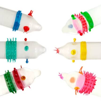 Wholesale 6 Modes Spiked Male Condoms – Ultra Thin Natural Latex Penis Condom for Real Touch & Vagina Stimulation