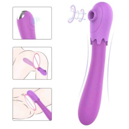 Portable Eggplant Vibrator Mini Suction Stimulator for Women