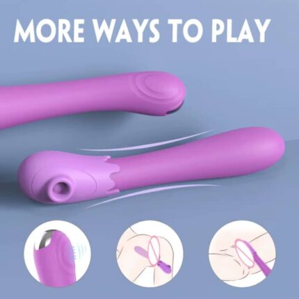 Eggplant Style Mini Vibrator Clitoral, G-Spot & Nipple Sucking Stimulator