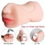 Double-Ended TPE Penis Masturbator Real Vagina & Ass Doll Male Masturbation Toy Safe Materials for Men