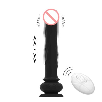 Wireless Remote Telescopic Dildo Big Silicone Vibrator with Multi-Speed Modes