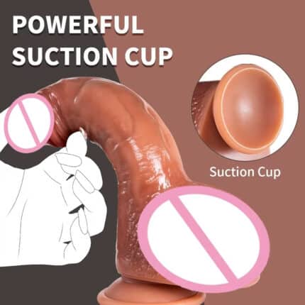 New Arrival Realistic Telescopic Vibrating Dildo