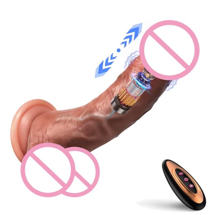 Thrusting Dildo Vibrator – Realistic Silicone G-Spot & Anal Sex Toy with Remote Control for Women