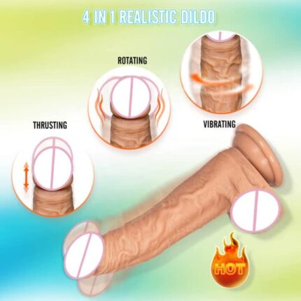 Premium Heated Dildo Lifelike Thrusting Vibrator Sex Toy
