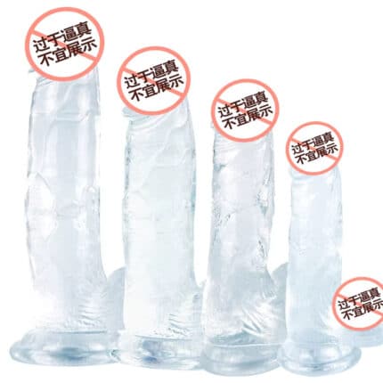 Hot Selling 8 Inch Giant Transparent Crystal Dildo