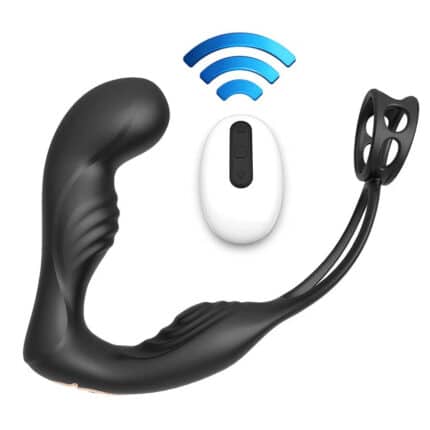 Remote Control Anal Plug with Cock Ring for Men – Vibrating Anal Beads