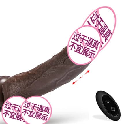 Black Realistic Vibrating Dildo