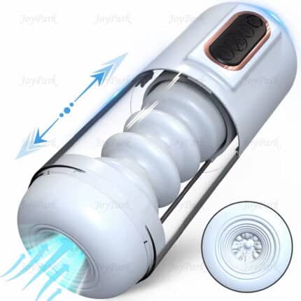 Male Exercise Telescopic Vibrating Masturbator