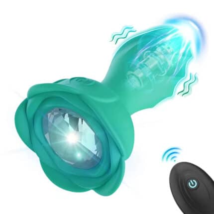 Jewelry Diamond Prostate Massager Vibrating Rose Anal