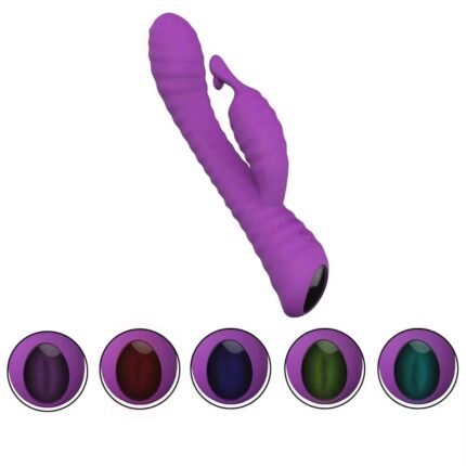 Women’s Rabbit Vibrator Penis Shaped Dildo with Clitoral Stimulator