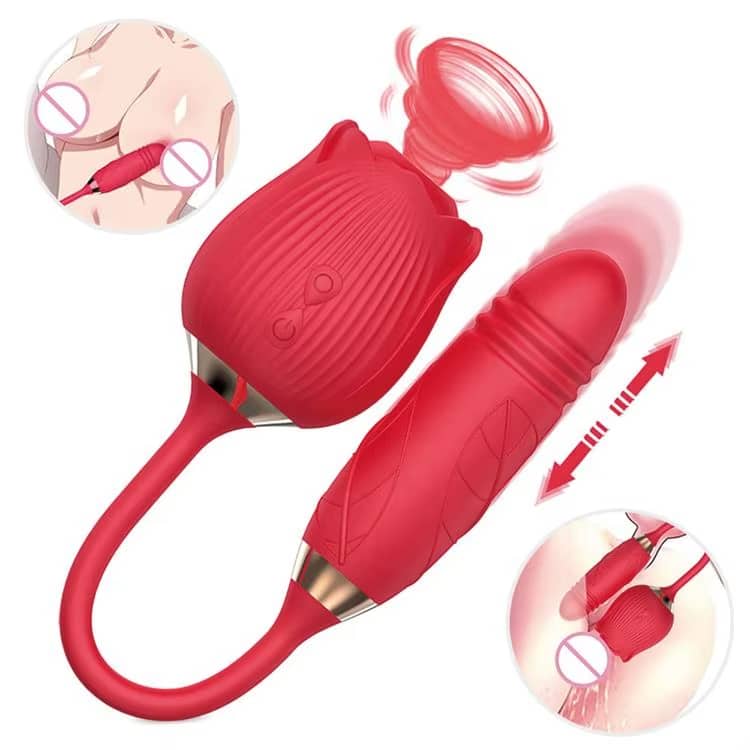 where-to-buy-rose-vibrator-from-china-supplier (1) Wireless 2-in-1 Sucking Rose Vibrator