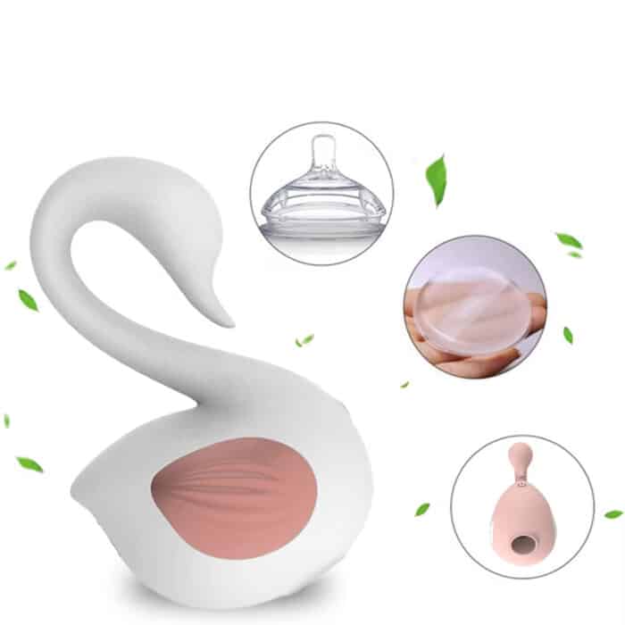 Cute Little Swan Shape Sucking Vibrator