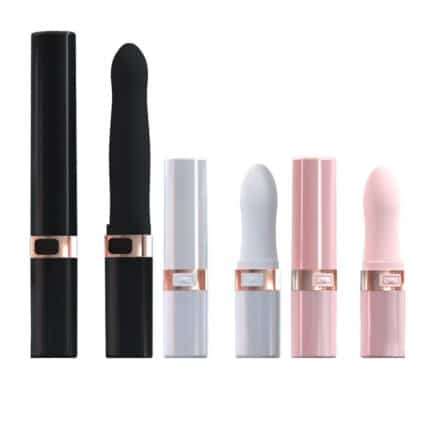 Pink Lipstick Vibrator Set