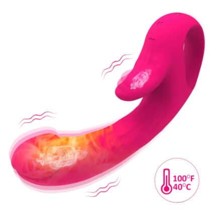 Dual-Headed Rechargeable Silicone Vibrator