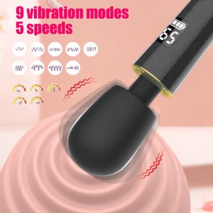 LED Screen Display AV Wand Vibrator