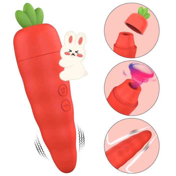 Female Clit Vagina Carrot Shaped Vibrator