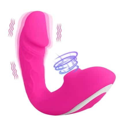 Female Pink Sucking Dildo Vibrator